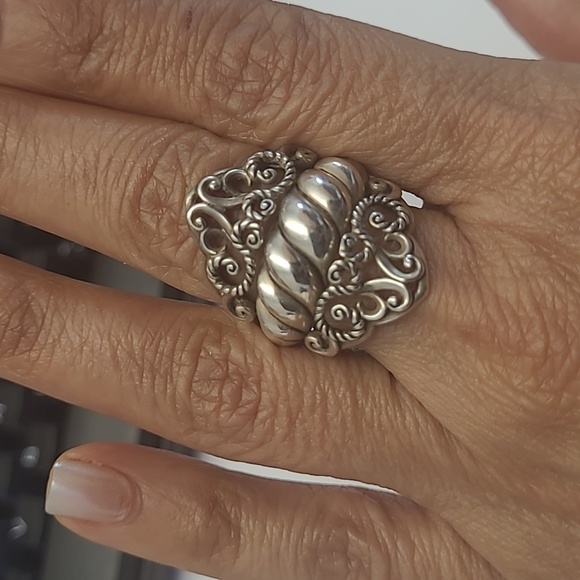 CAROLYN POLLACK STERLING .925 RING SET SIZE  7 -3/4 - Picture 2 of 7
